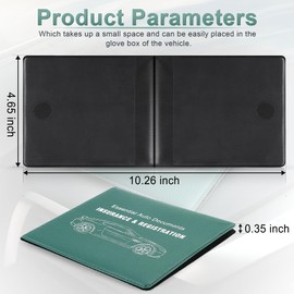 UYYE Lichee Pattern 2-Pack Documents Registration and Insurance Holder, Print Patterns Car Glove Box Organizer Wallet, Car Interior Accessories for Car, Truck, SUV and Other Vehicle (Lichee Green)