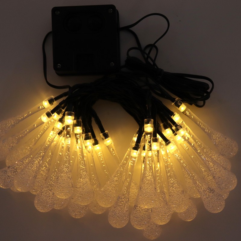 Solar String Lights IP65 Waterproof 2 Light Modes Outdoor String