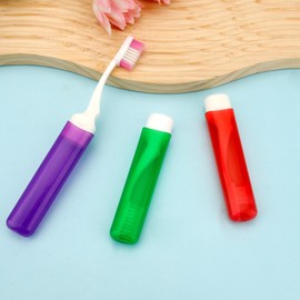 Travel Toothbrush Mini Portable Toothbrushes 3 Pcs Soft Travels Size Toothbrushes Kit Travel Toothbrush Set Small Foldable Tooth Brush with Case Cover for Home Camping Hiking Individually Wrapped