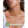 MILACOLATO 3Pcs Gold Necklaces for Women 14K Gold Plated Layered