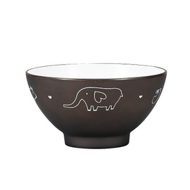 Miyamoto Sangyo Animaru Wa-Rudo Tea Bowl, Brown, Approx. 7.8 fl oz (220 ml)