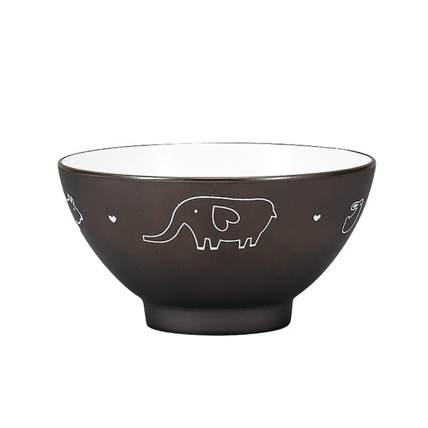 Miyamoto Sangyo Animaru Wa-Rudo Tea Bowl, Brown, Approx. 7.8 fl