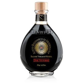 Due Vittorie Oro Gold, Barrel Aged Balsamic Vinegar of Modena IGP with Built in Pourer, All-Natural, Extra Dense Premium Vinegar Aceto Balsamico di Modena IGP Italy - 8.45fl oz / 250ml