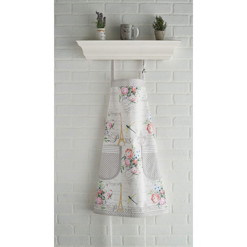 Maison d'Hermine 100% Cotton 1-Piece Kitchen Apron with Adjustable Neck