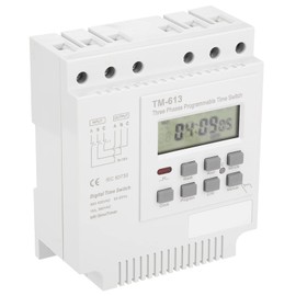 TM-163 3 Phases 380V Smart Digital Programmable Power Timer Switch Weekly Control for Motor Neon Lamp 120 * 120 * 52mm
