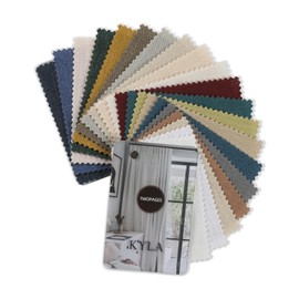TWOPAGES Kyla Linen Textured Curtain Fabric Sample Book