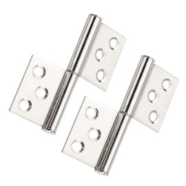 ZHEJIA Box Hinges Flat Hinges Flat Hinges [Set of 2] 360 Degree Rotation Angle Hinges Hardware BGS Stainless Steel Hinges for Indoor and Outdoor Metal Wooden Doors Steel Thick Mouth Hinges for Wooden Boxes Lift Off Hinges Stainless Steel Pull Out Hinges 