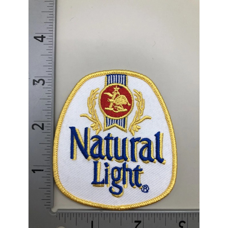 Natural Light Anheuser Busch Beer Iron On Patch 3.25”x2.75”
