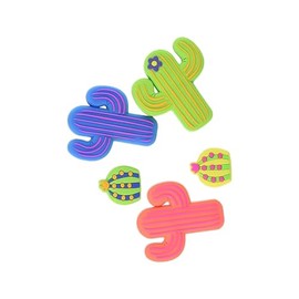 Crocs Jibbitz Elevated Lights Up Cacti 5 Pack Shoe Charms Unisex Accessories Size OS, Color: Multi-colored