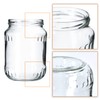 KADAX Preserving Jars 720ml with fi82mm Screw Lids Large Screw