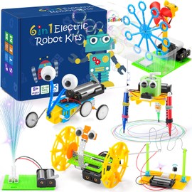 STEM Robotics Kit, 6 Set Electronic Science Projects Experiments for Kids Ages 8-12 6-8, STEM Toys for Boys, DIY Engineering Robotic Robot Building Kits for Girls to Build 7 8 9 10 11 12 + Year Old