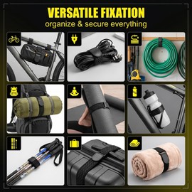 KADFEL Chiusura Rubinetto Bambini, Banda Elastica in Nylon con Velcro, Non Solo per Rubinetti, Utile per Organizzare Strumenti, Cavi e Tubi, Adatta per Casa, Garage e Cantiere Edile, Nero