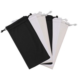 Hifot Microfibre Glasses Case Sunglasses Bag Pack of 6 Slip in Glasses Sunglasses Bag Jewellery Bag, multicoloured