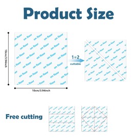 8 Pack Rug Tape Grippers for Hardwood Floors, 3.94*3.94inch Double Sided Reusable Anti-Slip Rug Tape Stickers Area Rugs No Damage, Non Slip Carpet Tape for Area Rugs(Thickness: 2mm) (8, Square)