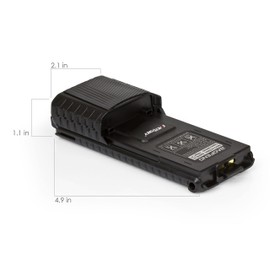 Baofeng 2pcs Original 3800mAh Li-ion Battery High Capacity Big Spare Battery Two Way Radio DM-5R UV-5R UV-5RE Plus BF-F8HP UV-R3 Serie (2, Black)