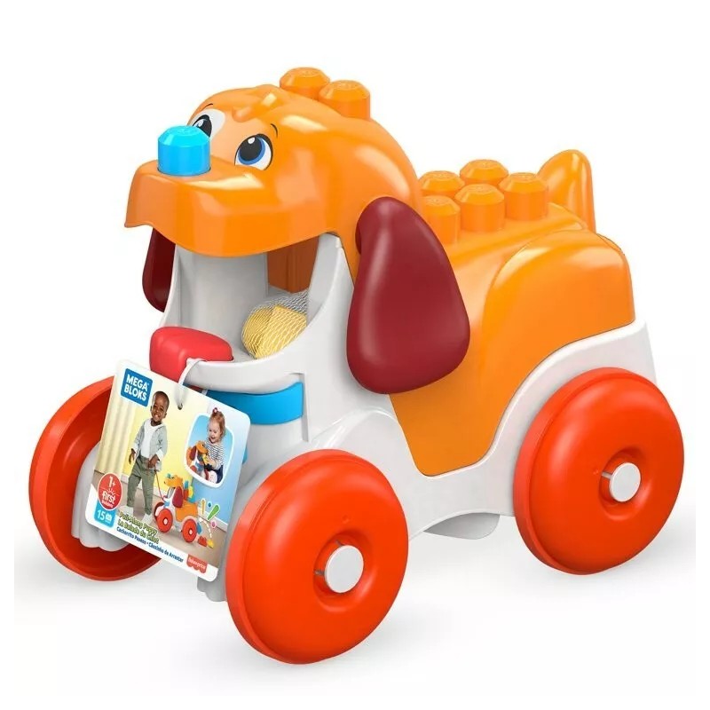 Mega Bloks Pull-Along Puppy ~ Building Set with Big Building
