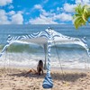 Buheco Beach Tent Pop Up Shade 10x10ft Beach Canopy Sun