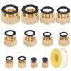 Brass Cap, Pack of 12 Drain Preventer Blanking Plugs, 3/4