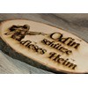 Odin schütze Dieses Heim Baumscheibe Bark Disc Saying Engraving Sign