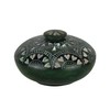 NKlaus Soapstone tin for incense dark green, diameter 10 cm,