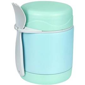 10oz Soup Thermo for Hot Food Kids,Lunch Thermo Kids Food Jar with Spoon Hot Insulated Food Containers,Leak Proof Stainless Steel Wide Mouth Lunch Food Thermo Jar for School(Mint-Green)