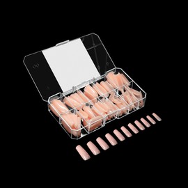 Apres Neutrals Gel-X Chloe Box Of Nail Tips, 11 Sizes 00-9, Soft Gel Tip Box (150pcs) (Sculpted Square Long, 150)