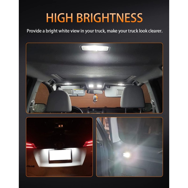 MEALAM White LED Bulbs Package Kit Compatible with 2006-2012 2013