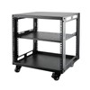 JIZEUO 9U Open Frame Server Rack with Wheels Free Standing