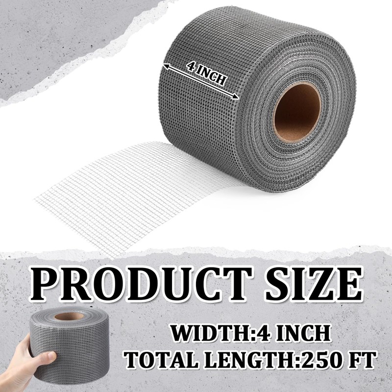 Innconee 250 ft x 4 Inch Cement Board Joint Tape