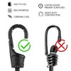 45cm Elastic Bungee Cords, 2Pcs Black Bungee Straps Heavy Duty