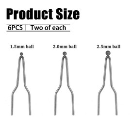 6PCS Pyrography Wire Tip Wood Burning Ball Tips Burner Tool Wood Adjustable Nibs Machine Pen tip Replacement Tools for Machine
