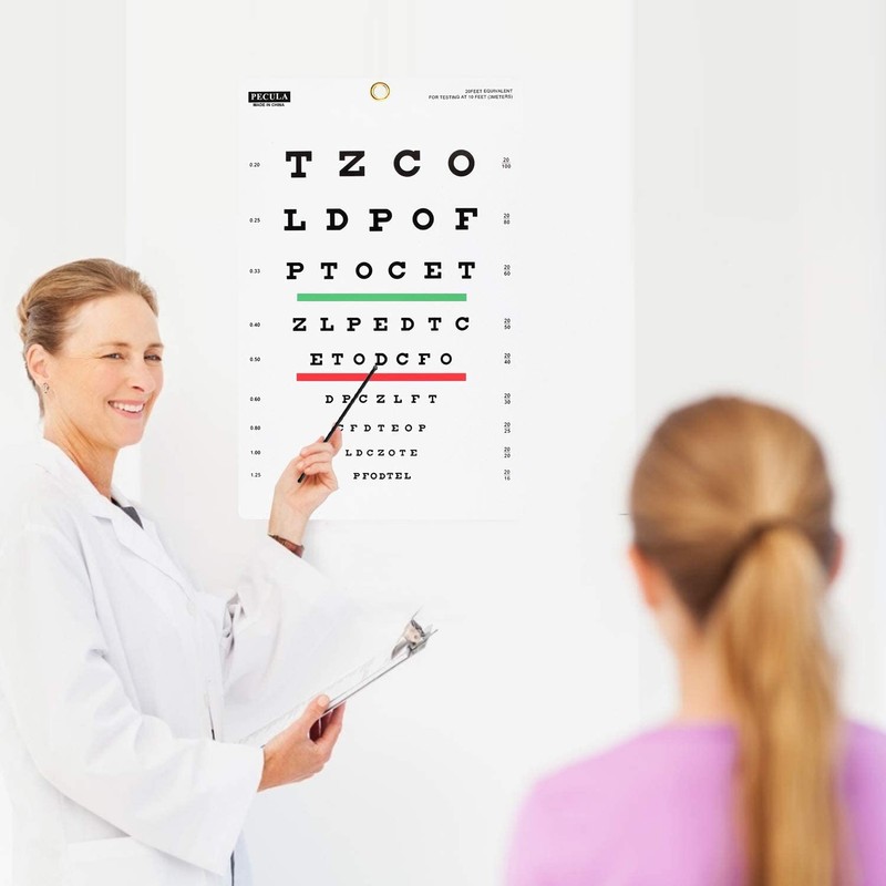 PECULA Snellen Chart, Wall Chart for Eye Exams - 10