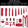 Jacob Alexander Solid Color Men's Tie Hanky and Cufflink Set