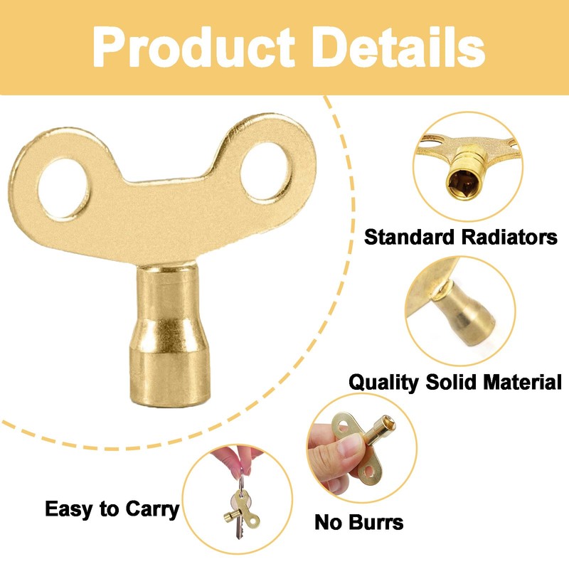4 PCS Radiator Key, Radiator Bleed Key, Easy to Handle