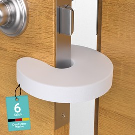Clamp Protectors for Doors [Pack of 6] - Door Stopper Child Lock, Door Protector & Finger Clamp Protector for Children & Baby, Door Clamp Protection Made of Foam, Extra Flexible Door Stopper Baby