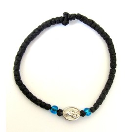 Handgefertigtes Komboskini (Gebetsschnur), christlich-orthodox, 33 Knoten, Schwarz, 5608B