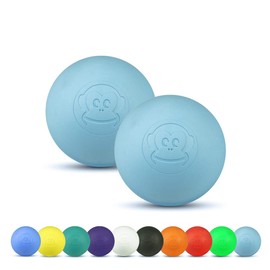 Captain LAX Massage Ball Original Lacrosse Ball Set of 2 Made of Hard Rubber with Dimensions 6 x 6 cm Suitable for Trigger Point and Fascia Massage / Crossfit