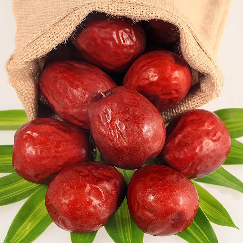 1.1lb Red Dates Organic Jujube Fruit Dates Each 3-4.5cm In