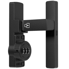 Aiyraa Sliding Door Lock with Password Lock, 90 Degree Door Latch, Mechanical Combination Lock for Shed Doors, Garages, Cupboards, Drawers - Versatile, Luminous, Safe