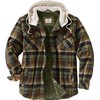 Legendary Whitetails Men's Size Hooded Shirt Jacket Flannel Berber Lined