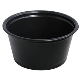 DART® Conex® Complements Polypropylene Portion Cups, 2 Oz, Black, 125 Cups Per Bag, Carton of 20 Bags