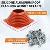 Metal Roof Pipe Flashing Boot: #7 Silicone High-Temp Flexible Roof