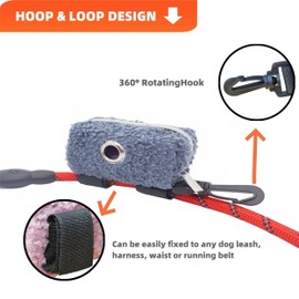 ENWIQUE Dog Poop Bag Dispenser, Portable and Reusable Pet Waste Bag Holder (Indigo)