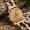 2win Wooden Watch for Men Luxury Chronograph Military Quartz Wrist