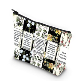 VAMSII Classic Books Literature Gift Jane A Inspired Zipper Pouch Makeup Bag For Book Lovers (Jane Au bag)