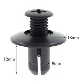 MOTOALL Nylon Fender Liner Door Trim Panel Bumper Shield Retainer Fastener Rivet Push Type Clips for 8mm Hole Ford Mazda Hyundai Kia MB-455-56143 86590-28000 Car Auto Body - 100pcs