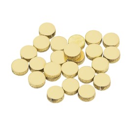 MECCANIXITY 24 Pcs Brass Stamping Blank, 6mm/0.2" Round Metal Blank Stamping Name Tags Flat Round Sheet No Hole for Laser Engraving Dog Tags Keychain Jewelry Making