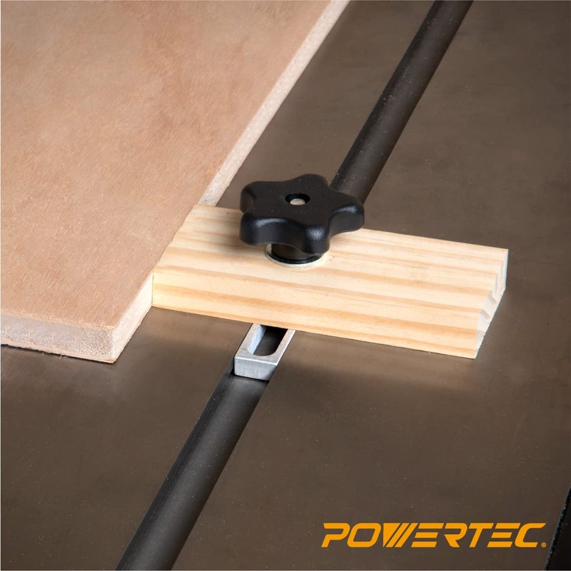 POWERTEC 71642 Miter Slot Hardware Kit (Slot Bars, Knobs, Screws,