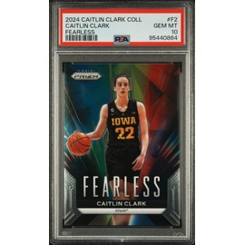 Graded 2024 Panini Caitlin Clark Collection Caitlin Clark #F2 Fearless Rookie RC Basketball Card PSA 10 Gem Mint