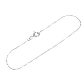 NKlaus 9608 Bracelet 21 cm Round Fine 925 Sterling Silver Necklace Width: 0.95 mm, Sterling Silver